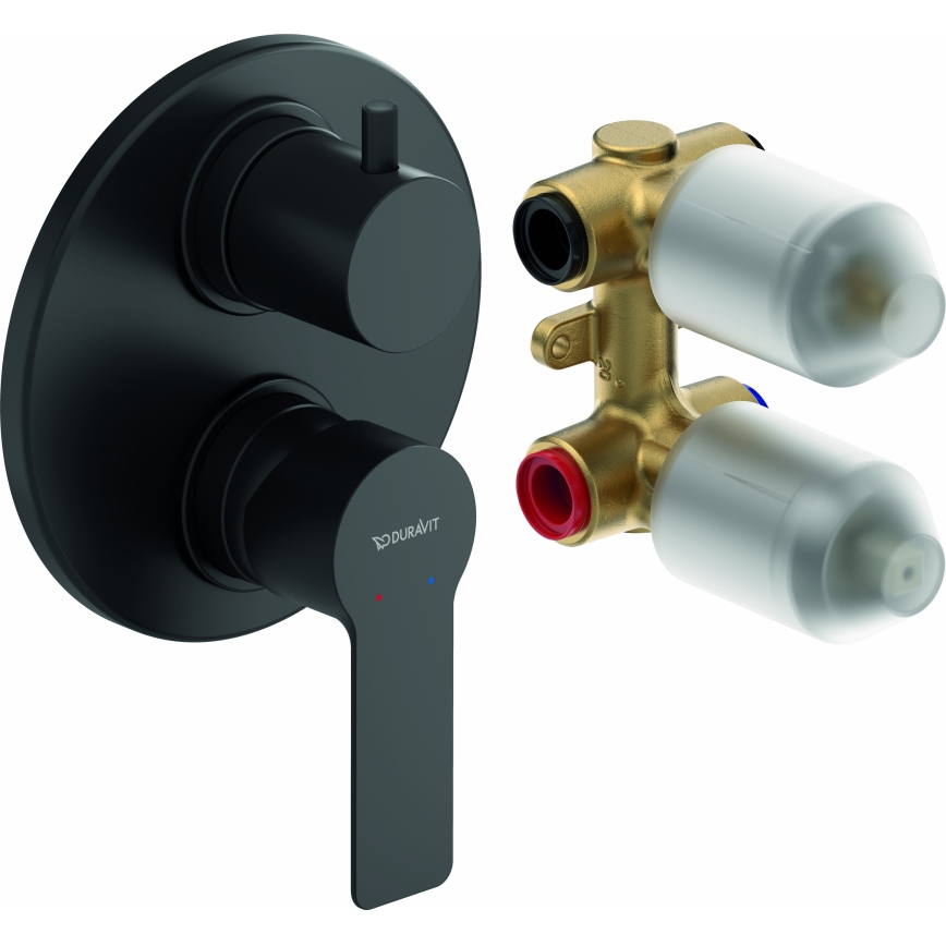 Duravit DC5210008046 - Grifo de ducha para instalación empotrada D-CODE negro mate