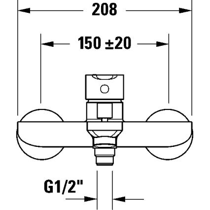 Duravit DC5230001010 - Grifo de bañera D-CODE cromo brillante
