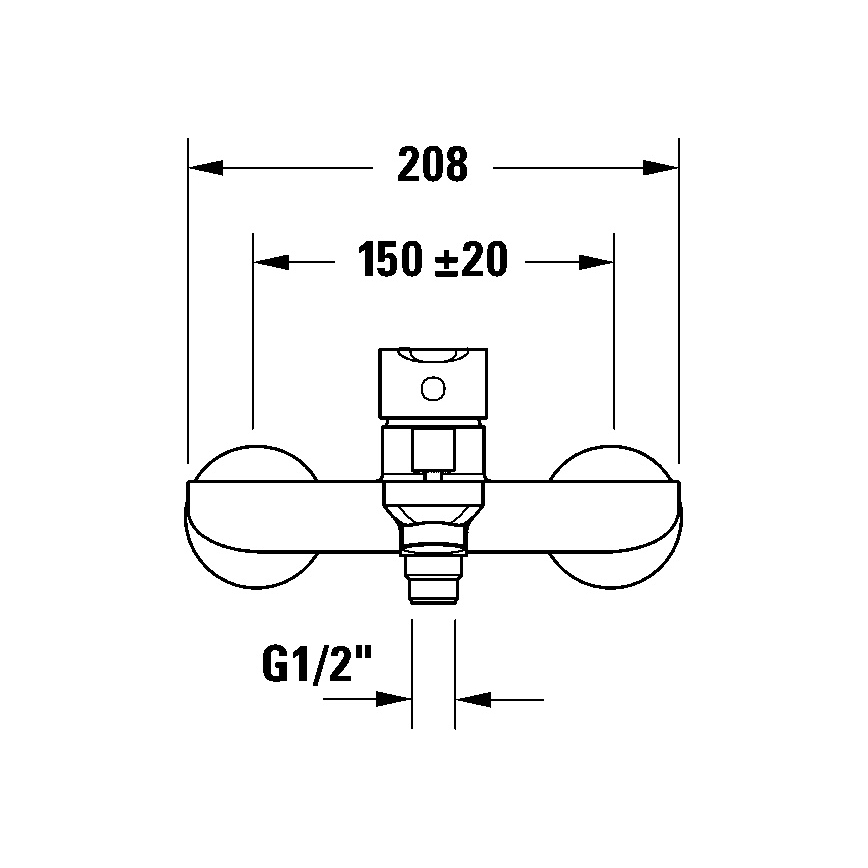 Duravit DC5230001046 - Grifo de bañera D-CODE, negro mate