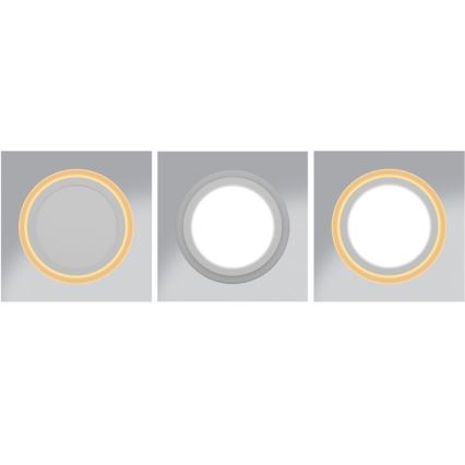 LED Lámpara empotrable DUO LED/6W/230V + LED/3W