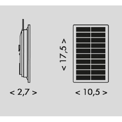 Tira solar LED 3,7V 2400 mAh 5m IP65