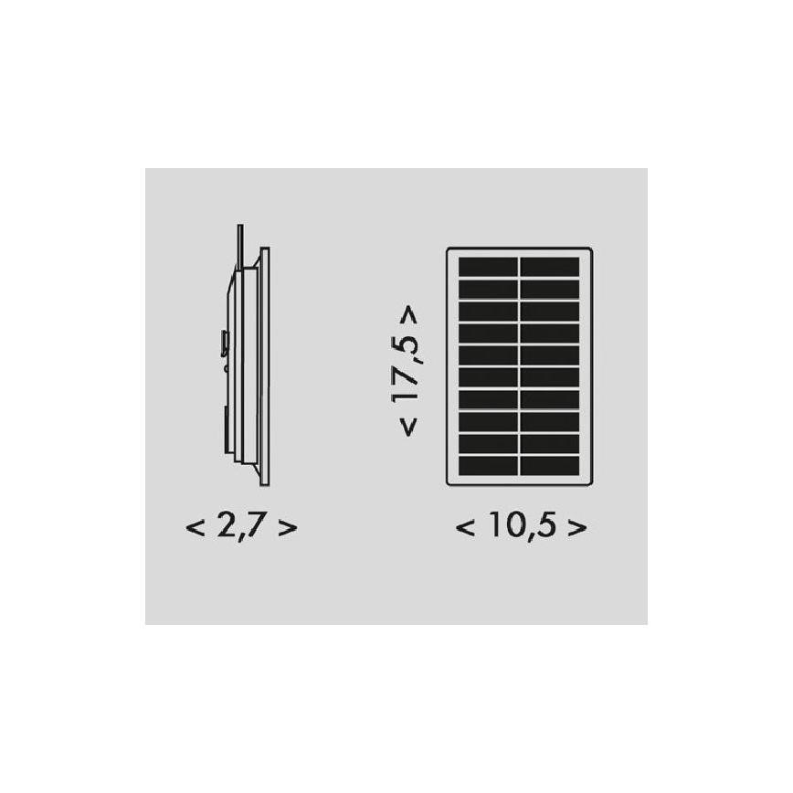 Tira solar LED 3,7V 2400 mAh 5m IP65
