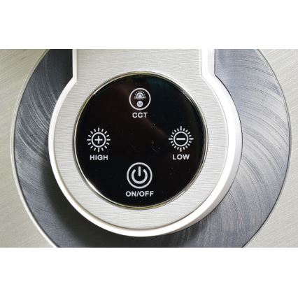 Lámpara de mesa regulable LED táctil LIMA LED/8W/230V USB plata