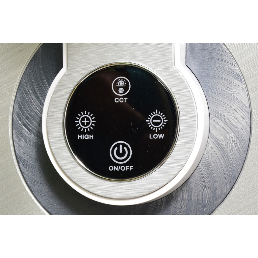 Lámpara de mesa regulable LED táctil LIMA LED/8W/230V USB plata