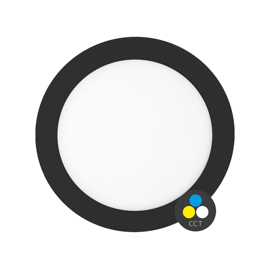 Lámpara empotrable de baño LED LADA LED/25W/230V 3000/4000/6000K diá. 30 cm IP44 negro