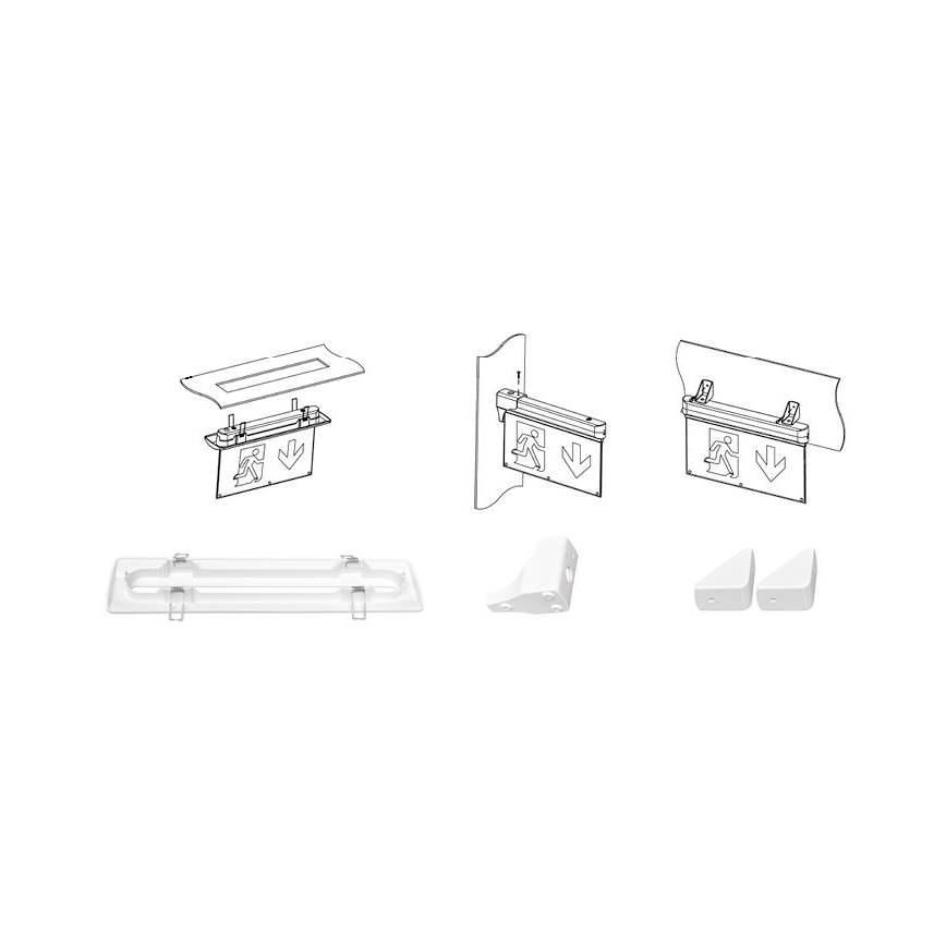 Luz de emergencia LED ALPHA LED/2,7W/230V 6000K 800 mAh