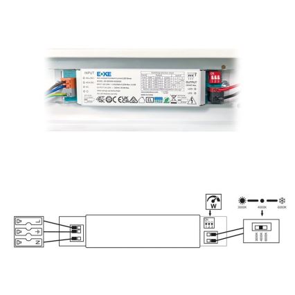 LED Lámpara fluorescente VELO LED/24/32/40W/230V 3000/4000/6000K 120 cm blanco