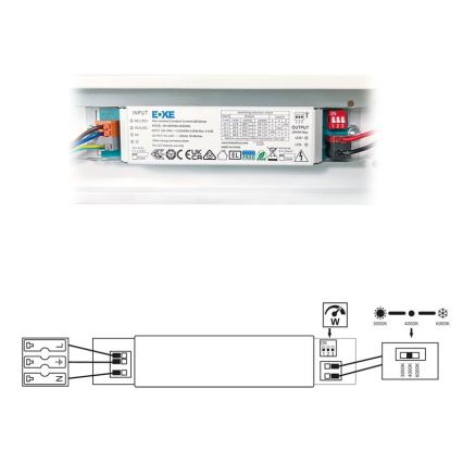 LED Lámpara fluorescente VELO LED/36/48/60W/230V 3000/4000/6000K 150 cm blanco