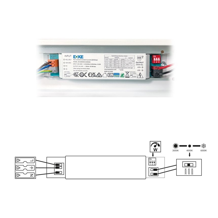 LED Lámpara fluorescente VELO LED/36/48/60W/230V 3000/4000/6000K 150 cm blanco