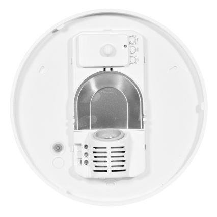 Plafón de exterior con sensor HECTOR 1xE27/60W/230V diá. 30 cm IP44 ópalo blanco