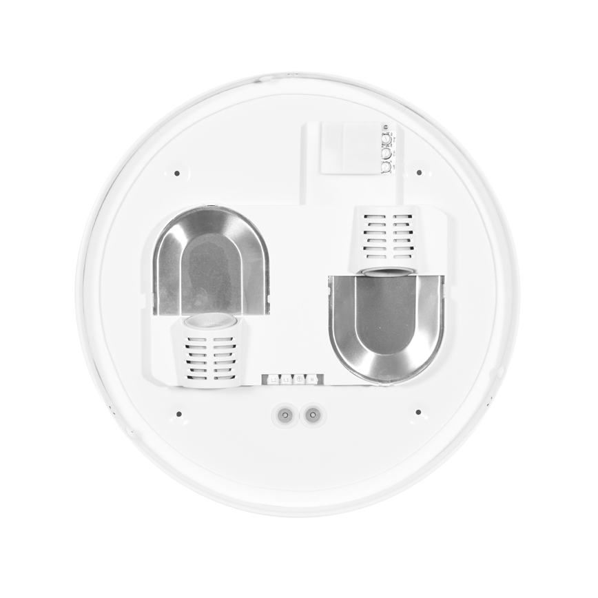Plafón de exterior con sensor HECTOR 2xE27/60W/230V diá. 40 cm IP44 ópalo blanco