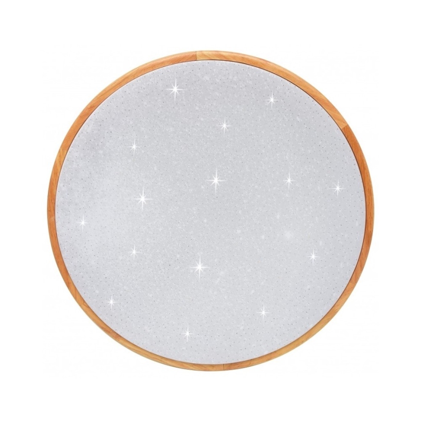 Plafón LED regulable LENA LED/24W/230V 3000-6500K roble + control remoto