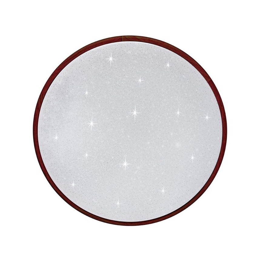 Plafón LED regulable LENA LED/24W/230V 3000-6500K roble + control remoto