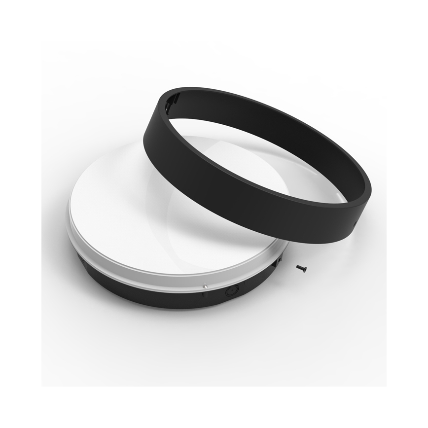 Plafón LED de exterior con sensor MARTIN LED/15W/230V 3000/4000K diá. 30 cm IP65 negro