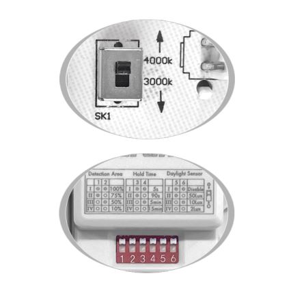 Plafón LED de exterior con sensor MARTIN LED/25W/230V 3000/4000K diá. 35 cm IP65 negro