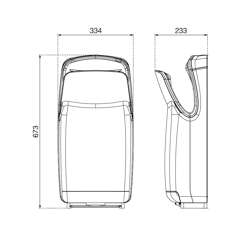 EcoStep 10005 - Secador de manos R1.1 750/1000W/230V blanco perlado