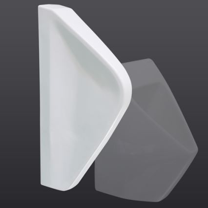 EcoStep 33001 - Mampara divisoria para urinario 57,5x36 cm cerámica/blanco