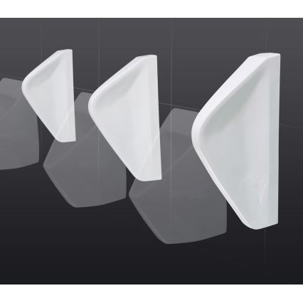 EcoStep 33001 - Mampara divisoria para urinario 57,5x36 cm cerámica/blanco