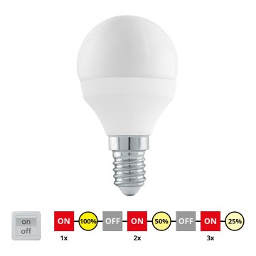 EGLO 11584 - Bombilla LED regulable E14/6W/230V - STEPDIMMING neutral