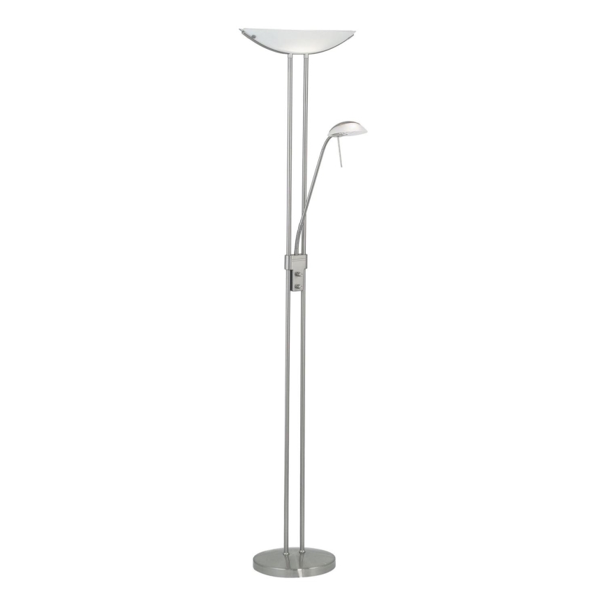 Eglo 25869 - Lámpara de pie regulable BAYA 1xR7s/230W/230V+1xG9/33W cromo mate