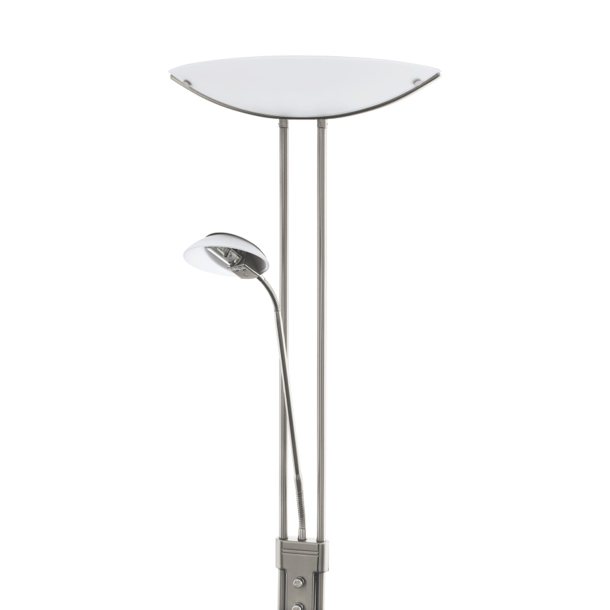 Eglo 25869 - Lámpara de pie regulable BAYA 1xR7s/230W/230V+1xG9/33W cromo mate