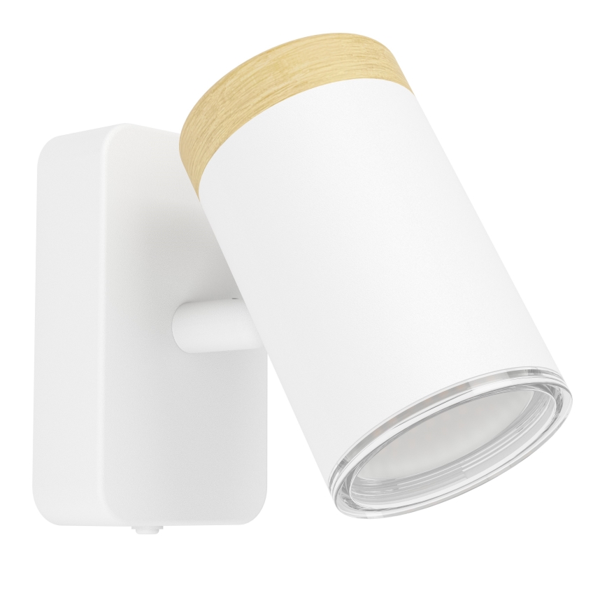 Eglo - Aplique de pared tipo foco para baño 1xGU10/3W/230V IP44 blanco/beige