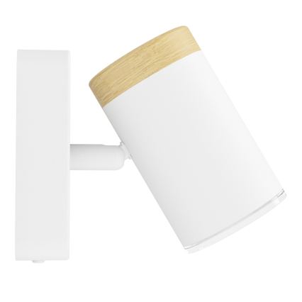 Eglo - Aplique de pared tipo foco para baño 1xGU10/3W/230V IP44 blanco/beige