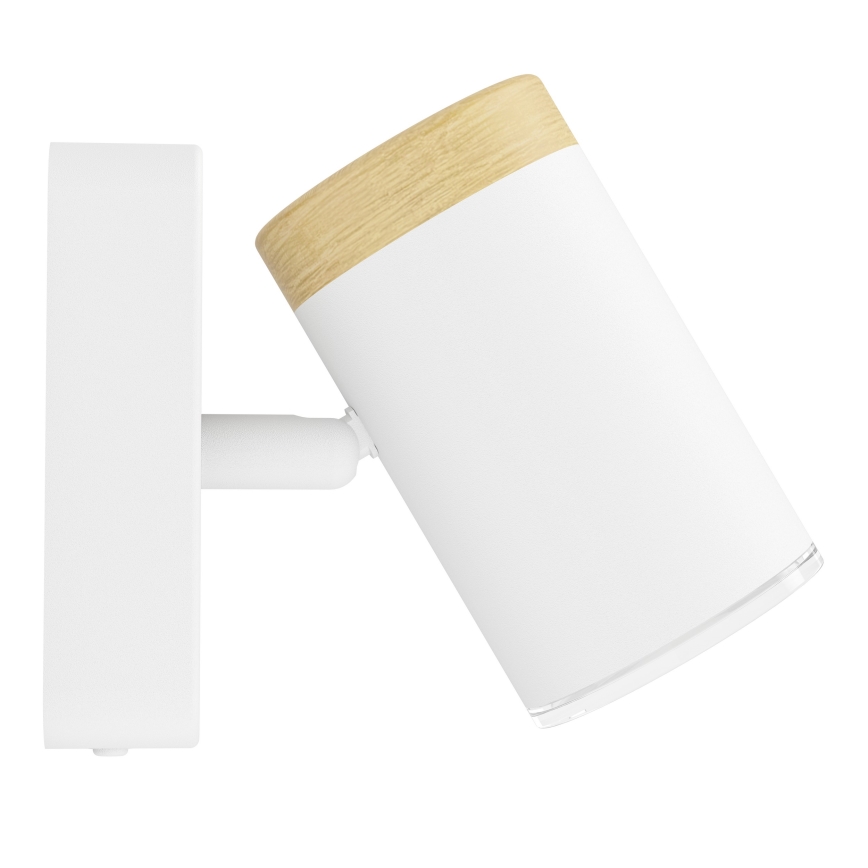 Eglo - Aplique de pared tipo foco para baño 1xGU10/3W/230V IP44 blanco/beige