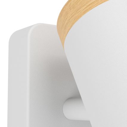 Eglo - Aplique de pared tipo foco para baño 1xGU10/3W/230V IP44 blanco/beige