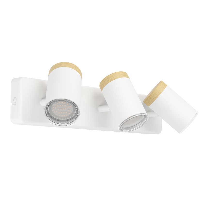 Eglo - Foco de baño 3xGU10/3W/230V IP44 blanco/beige