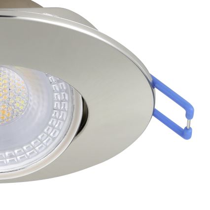 Eglo - Pack de 3 focos empotrados LED/4,9W/230V 2700/4000/6500K Ø 9 cm cromo mate