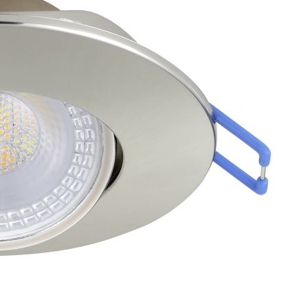 Eglo - Juego de 7 focos empotrables LED, 4,9 W, 230 V, 2700/4000/6500 K, Ø 9 cm, cromo mate