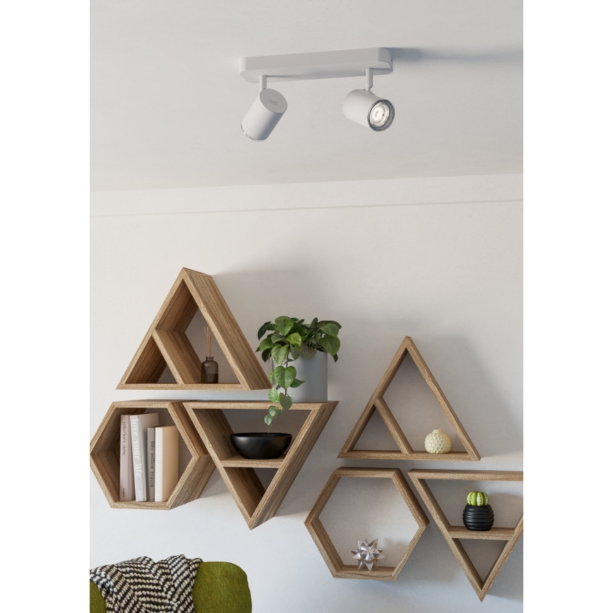 Eglo - Foco para baño 2xGU10/5W/230V IP44 blanco