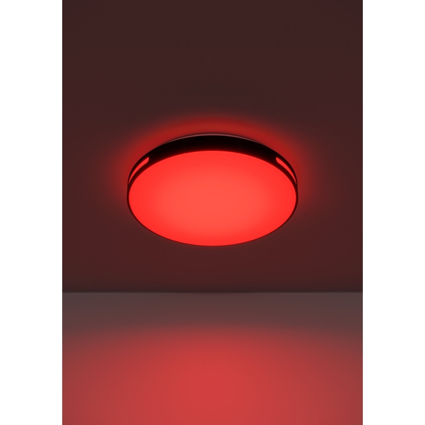 Eglo 300687 - Luminaria de techo LED RGBW regulable MONTEGRANARO-Z LED/18,5W/230V 2700-6500K Ø 39,4 cm negra + mando a distancia