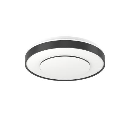 Eglo 300688 - Lámpara de techo LED RGBW regulable MONTERIGGIONI-Z LED/18,5W/230V 2700-6500K Ø 38,4 cm negra + mando a distancia