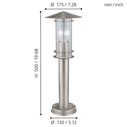 Eglo - Lámpara exterior 1xE27/60W/230V IP44