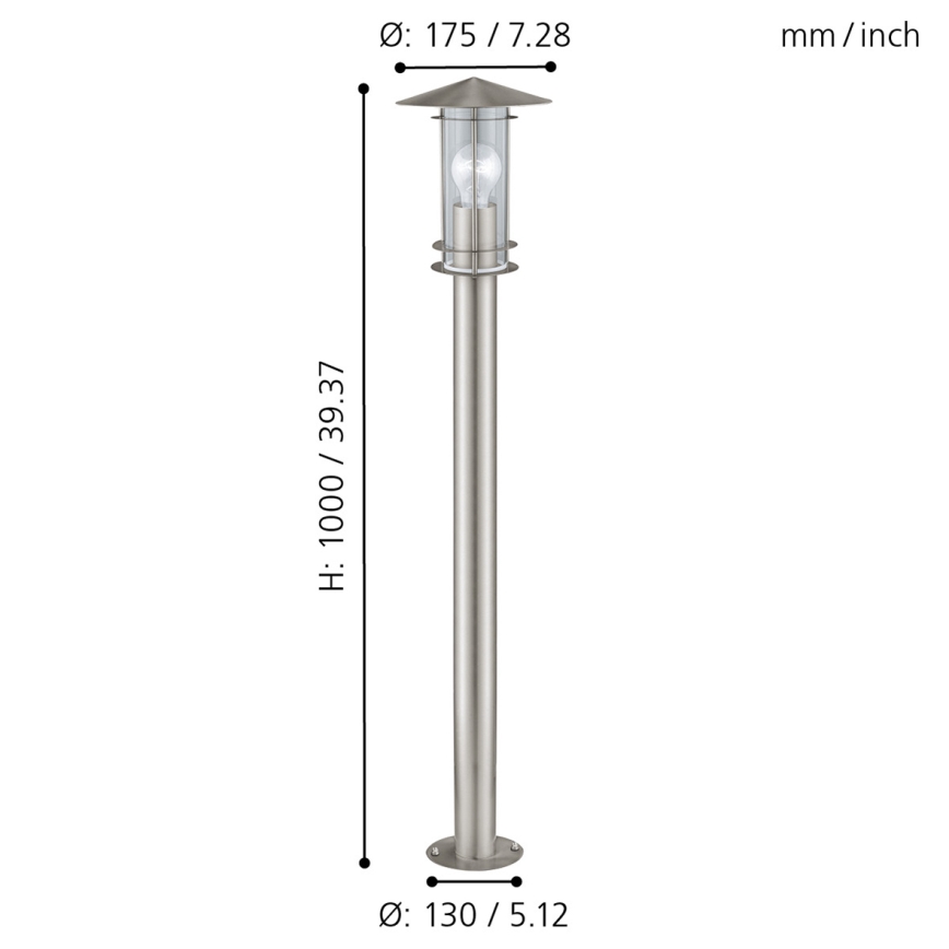 Eglo - Lámpara exterior 1xE27/60W/230V IP44