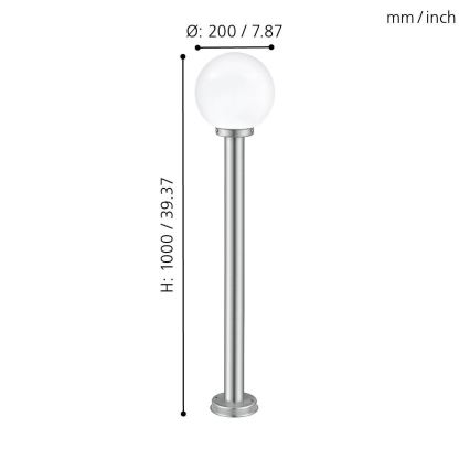 Eglo - Lámpara exterior 1xE27/60W IP44