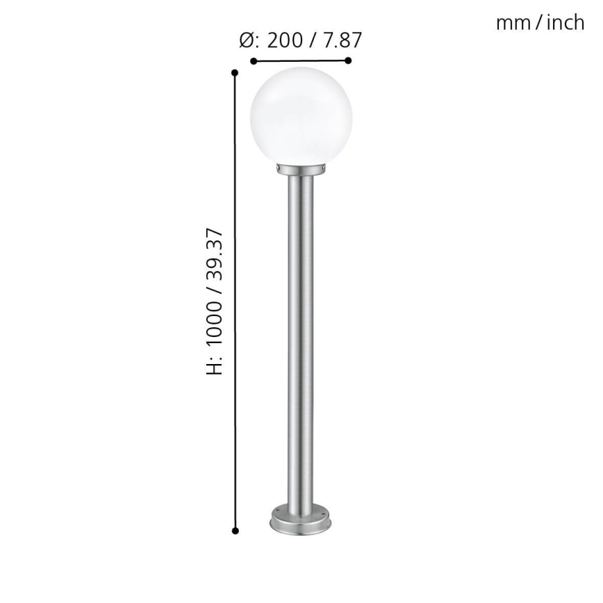 Eglo - Lámpara exterior 1xE27/60W IP44