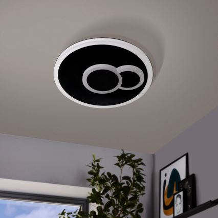 Eglo - Lámpara de techo LED LED/7,8W/230V Ø 20 cm negra