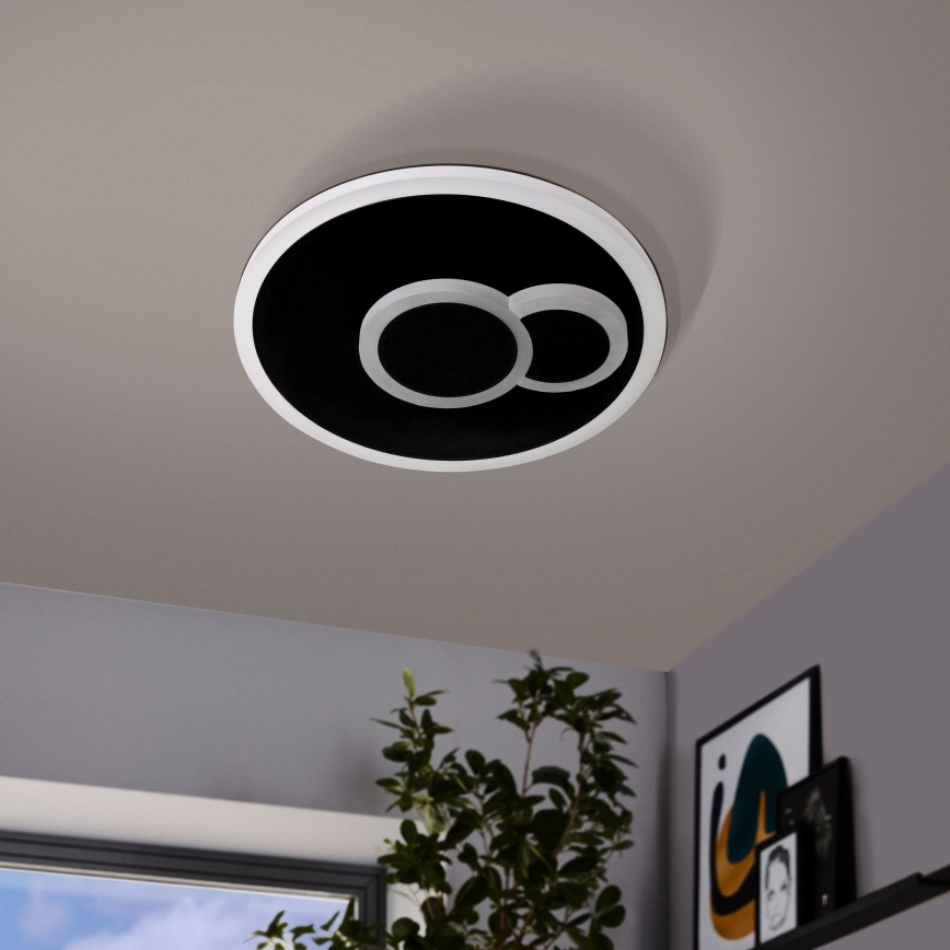Eglo - Lámpara de techo LED LED/7,8W/230V Ø 20 cm negra