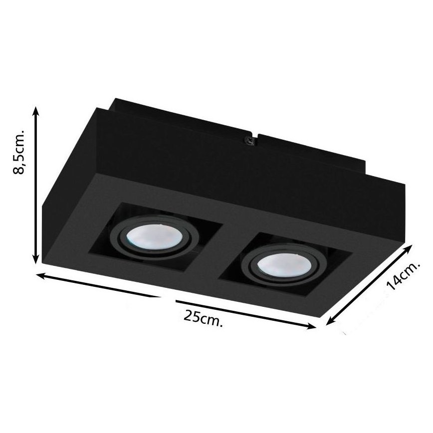 Eglo 31063 - Foco LED MENDOZA 2xLED/4,7W/230V 3000K negro