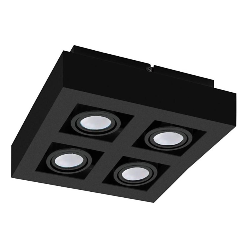 Eglo 31065 - Foco LED MENDOZA 4xLED/4,7W/230V 3000K negro