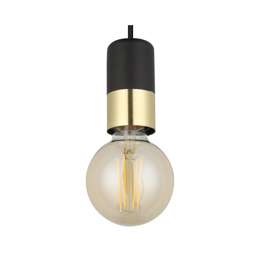 Eglo - Lámpara colgante 1xE27/40W/230V negro/dorado