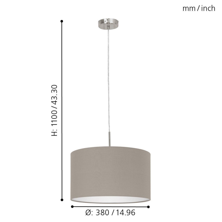 Eglo - Lámpara colgante 1xE27/60W/230V