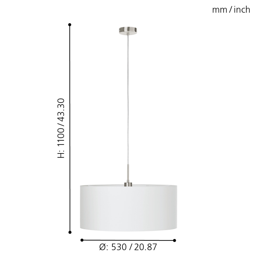 Eglo - Lámpara colgante con cable 1xE27/60W/230V