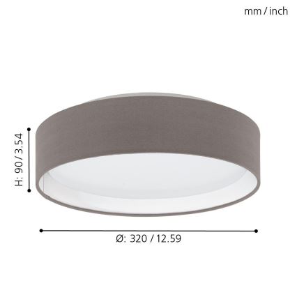 Eglo - Plafón LED LED/11W/230V