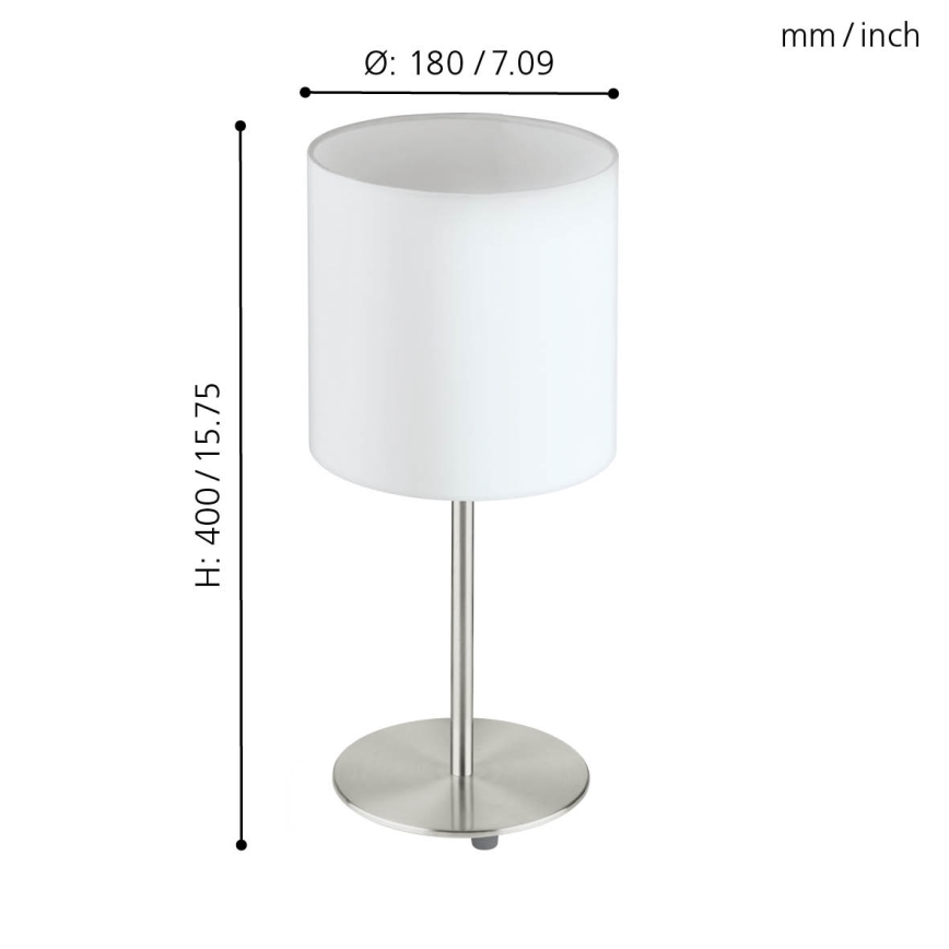 Eglo - Lámpara de mesa 1xE27/60W/230V