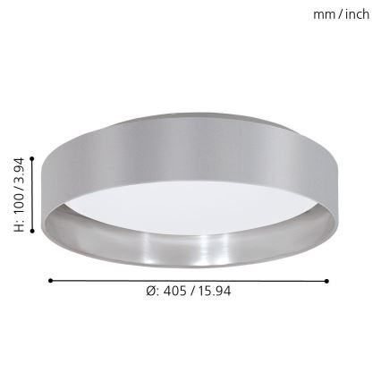 Eglo 31623 - Plafón LED MASERLO 1xLED/16W/230V