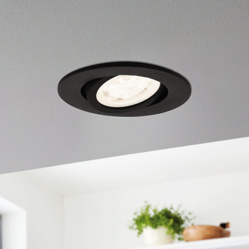 Eglo 31695 - LED RGBW Lámpara empotrable regulable SALICETO-Z LED/4,7W/230V 2700-6500K negro